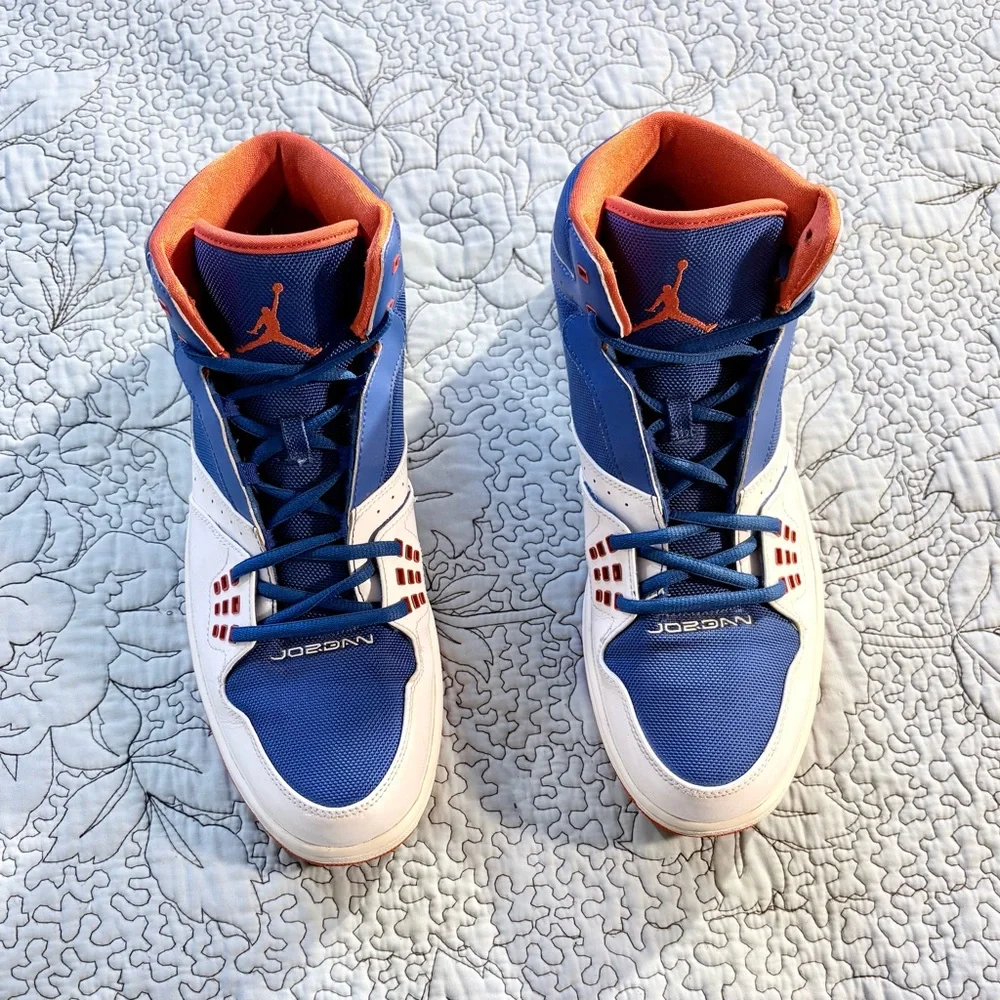 Nike Air Jordan 1 Flight 372704-408 Knicks Blue Orange Sz 13💛